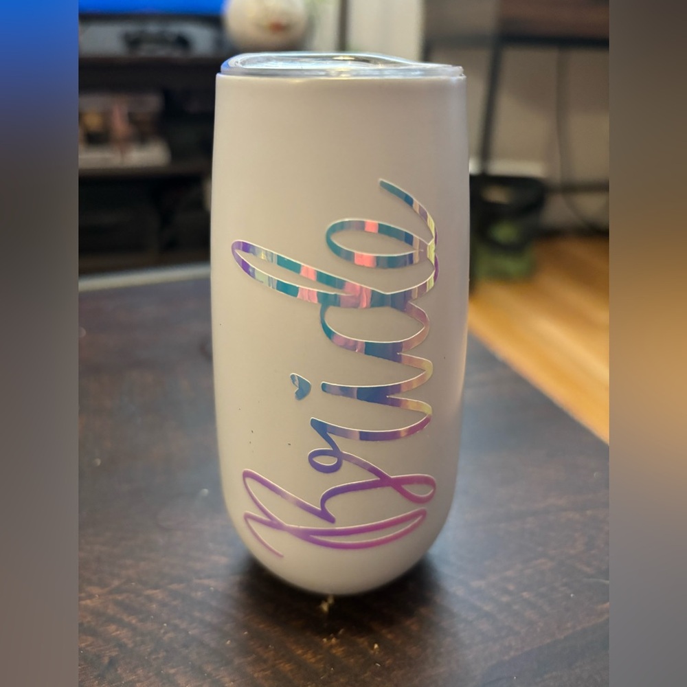 Bride Champagne Tumbler with Lid